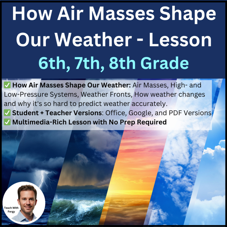 How Air Masses Shape Our Weather Lesson | MS-ESS2-5 | Fronts | 6th, 7th, 8th