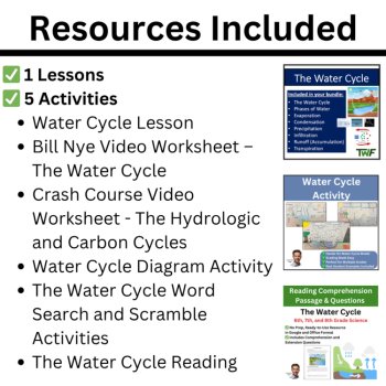 MS-ESS2-4 The Water Cycle | Earth Science, Systems, Hydrologic Cycle | BUNDLE, image 2