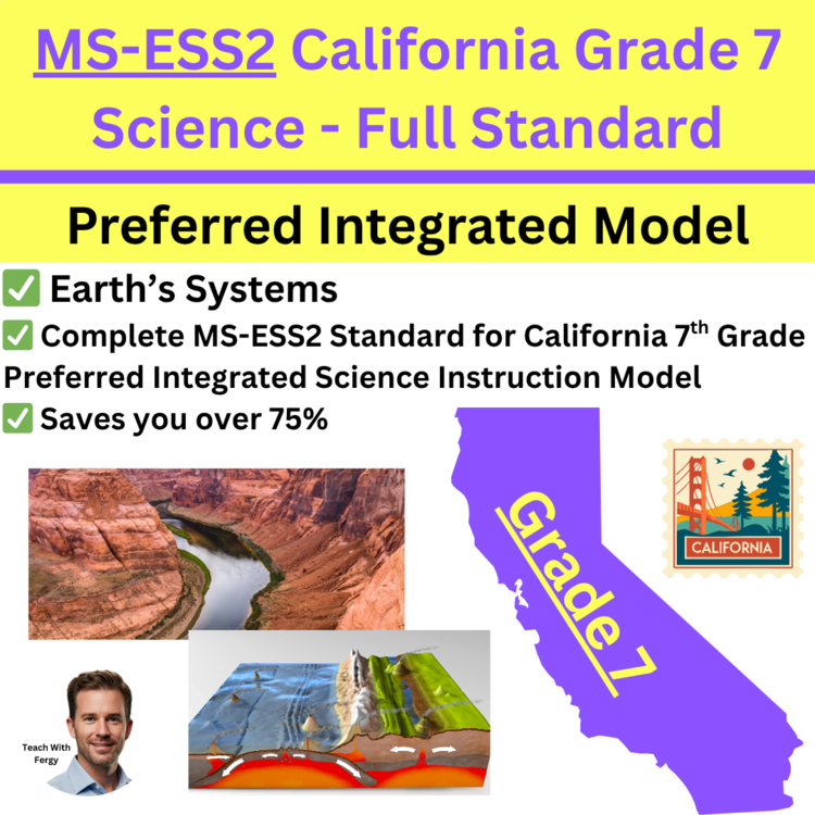 MS-ESS2 California 7th Grade Science Preferred Integrated Model BUNDLE | CAST