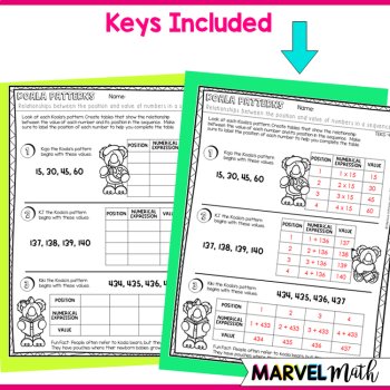 FREE Input-Output Table Printables TEKS 4.5B by Marvel Math, image 3