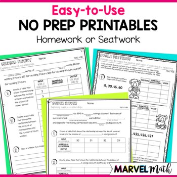 FREE Input-Output Table Printables TEKS 4.5B by Marvel Math, image 4