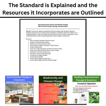 MS-LS2-4 How Ecosystem Changes Affect Populations | Climate Change | BUNDLE, image 4
