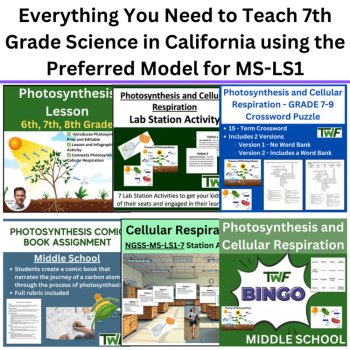 MS-LS1 California 7th Grade Science Preferred Integrated Model | CAST | BUNDLE, image 3