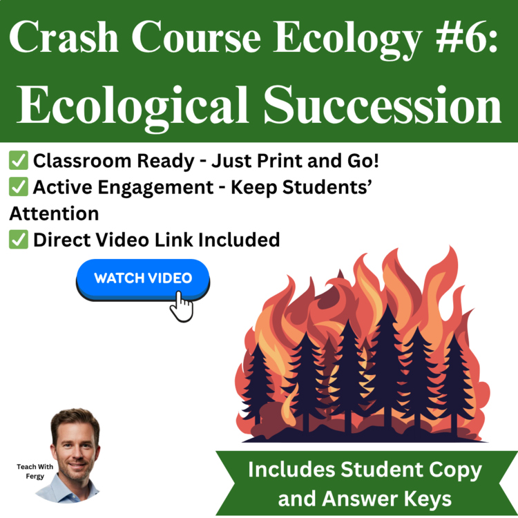 Crash Course ECOLOGY #6: Ecological Succession | Video Worksheet, Pioneer
