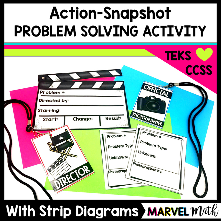 Action-Snapshot Word Problem Activity/Station