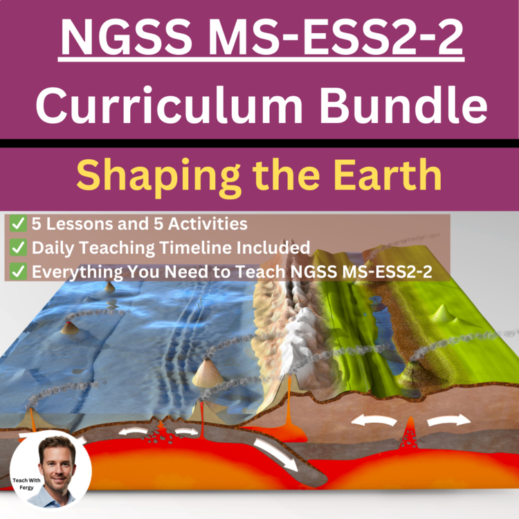 MS-ESS2-2 Shaping the Earth | Tectonic Plates, Earthquakes, Volcanoes | BUNDLE
