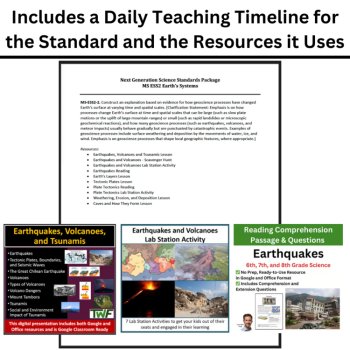 MS-ESS2-2 Shaping the Earth | Tectonic Plates, Earthquakes, Volcanoes | BUNDLE, image 4
