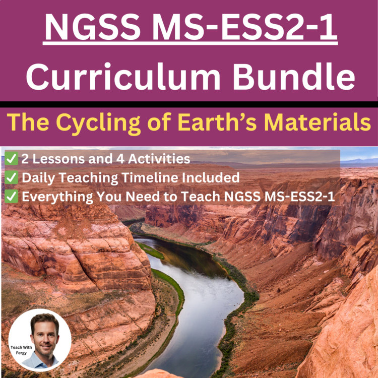 MS-ESS2-1 The Cycling of Earth’s Materials | Rock Cycle, Weathering | BUNDLE