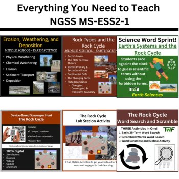 MS-ESS2-1 The Cycling of Earth’s Materials | Rock Cycle, Weathering | BUNDLE, image 3