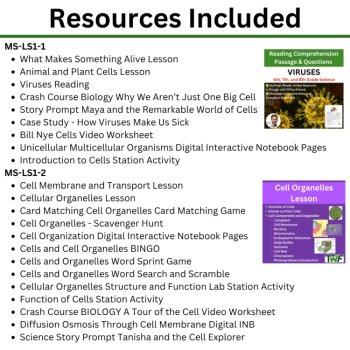 MS-LS1 California 6th Grade Science Preferred Integrated Model | BUNDLE, image 2