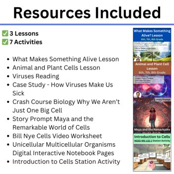 MS-LS1-1 What Are Living Things Made Of? Exploring Cells & Life | Virus | BUNDLE, image 2