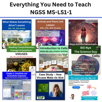 MS-LS1-1 What Are Living Things Made Of? Exploring Cells & Life | Virus | BUNDLE, image 3