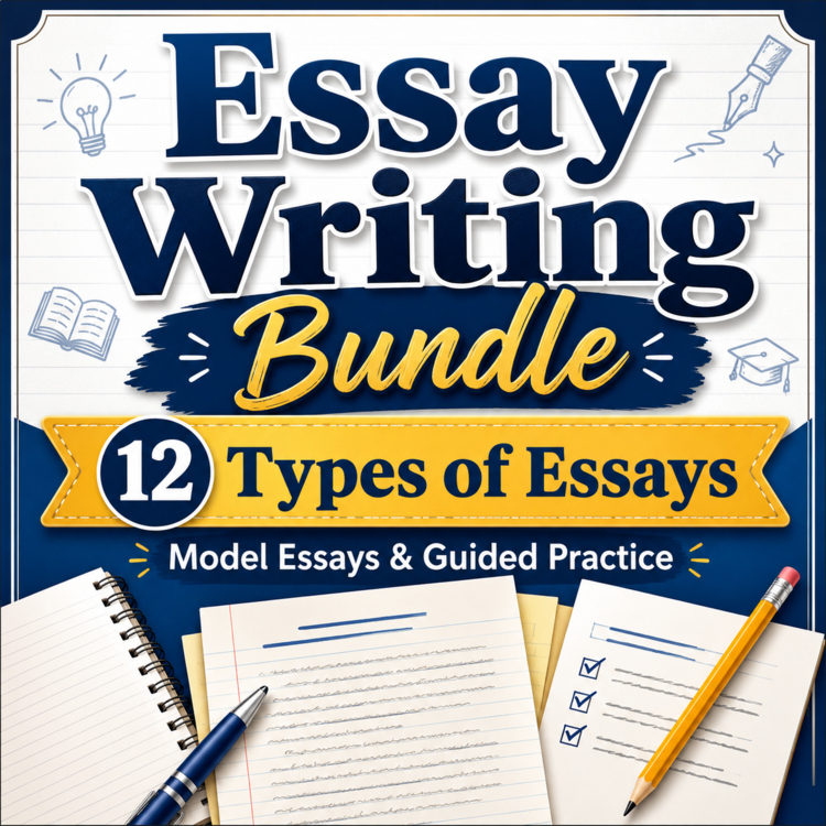 Essay Writing Bundle | 12 Types of Essays | Model Essays & Guided Practice