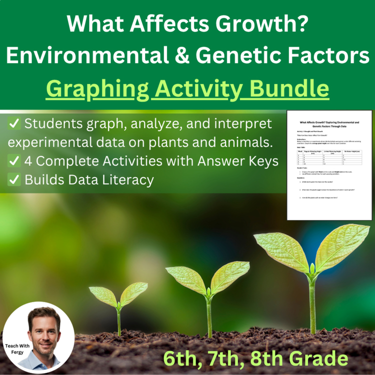 What Affects Growth? Environment & Genetics 4 Graphing Activities 6th, 7th, 8th