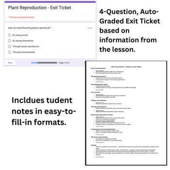 Plant Reproduction Lesson | Sexual Asexual Pollination Fertilization 6th 7th 8th, image 4