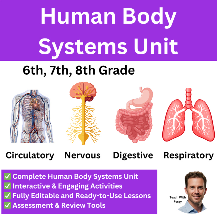 Human Body Systems Unit | Project, Activities, Lesson | 6th, 7th, 8th Grade