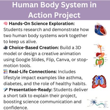 Body Systems in Action Project | Model, Animation | 6th, 7th, 8th Grade MS-LS1-3, image 2