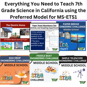 MS-ETS1 California 7th Grade Science Preferred Integrated Model | BUNDLE, image 3