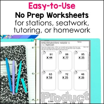 4th Grade Multiplication and Division Worksheets - 4th Grade TEKS, image 3