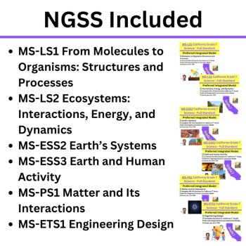 California 7th Grade Science Preferred Integrated Model Full Year BUNDLE | CAST, image 3
