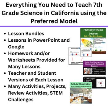 California 7th Grade Science Preferred Integrated Model Full Year BUNDLE | CAST, image 4