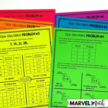 Silly Solutions Input Output Tables Activity, image 2