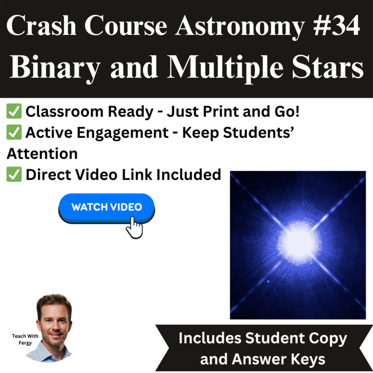 Crash Course ASTRONOMY #34: Binary and Multiple Stars | Space, Galaxy, Worksheet
