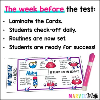 Test Day Checklist for the STAAR Test or Any Test, image 2