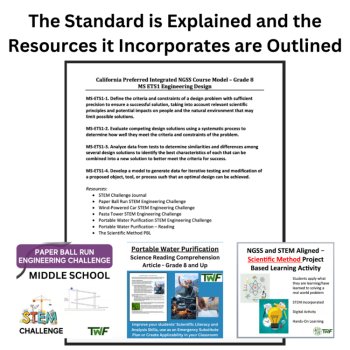 MS-ETS1 California 8th Grade Science Preferred Integrated Model BUNDLE Engineer, image 4