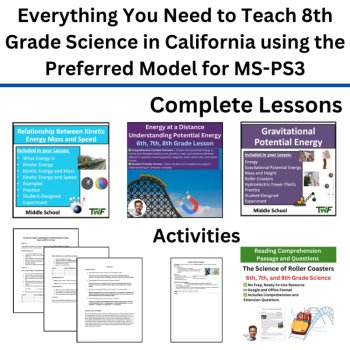 MS-PS3 California 8th Grade Science Preferred Integrated Model BUNDLE | Energy, image 2