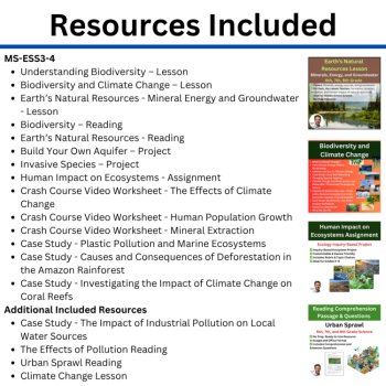 MS-ESS3 California 8th Grade Science Preferred Integrated Model BUNDLE | Earth, image 2