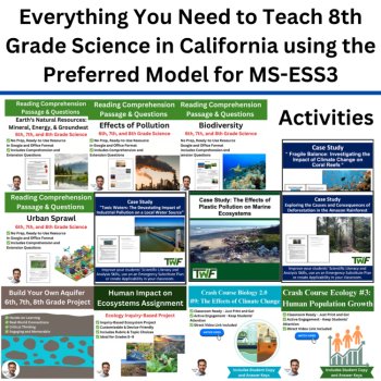MS-ESS3 California 8th Grade Science Preferred Integrated Model BUNDLE | Earth, image 4