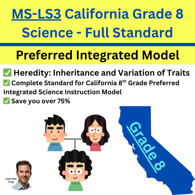MS-LS3 California 8th Grade Science Preferred Integrated Model BUNDLE | Heredity