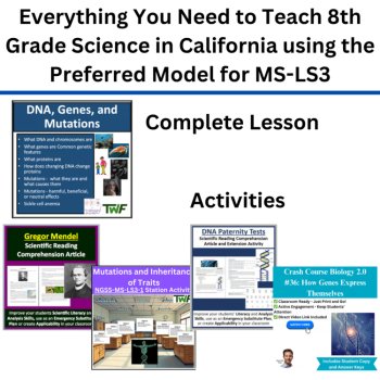 MS-LS3 California 8th Grade Science Preferred Integrated Model BUNDLE | Heredity, image 3