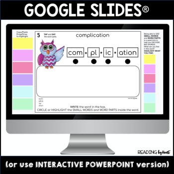 READING INTERVENTION BINDER Decoding Multisyllabic Words EXPLORE-A-WORD SAMPLER, image 3