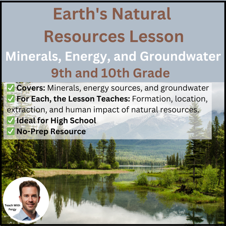 Earth's Natural Resources Lesson | Minerals, Energy, & Groundwater | 9th, 10th