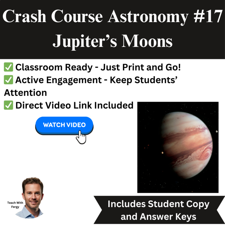 Crash Course ASTRONOMY #17: Jupiter's Moons | Space, Worksheet | Solar System