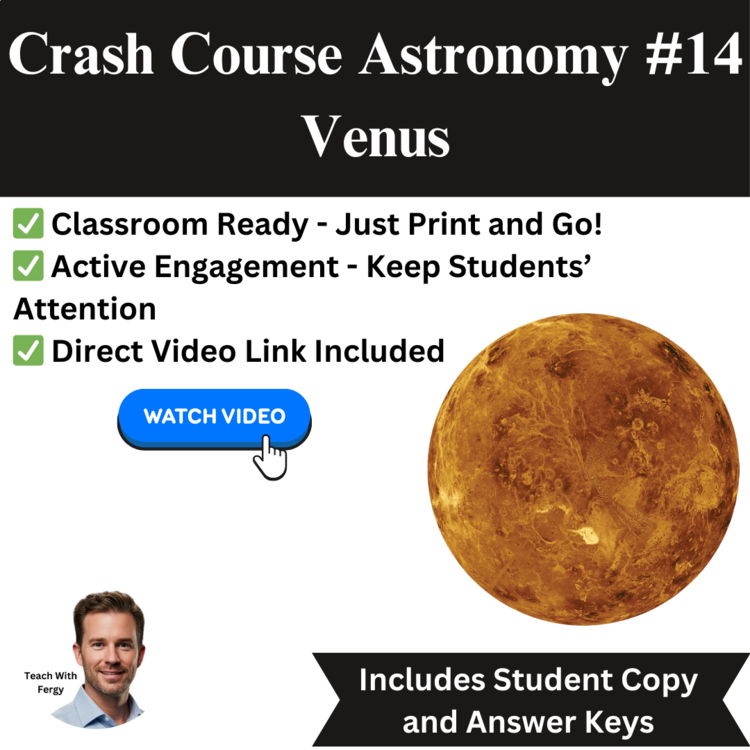 Crash Course ASTRONOMY #14: Venus | Space, Worksheet | Planets, Solar System