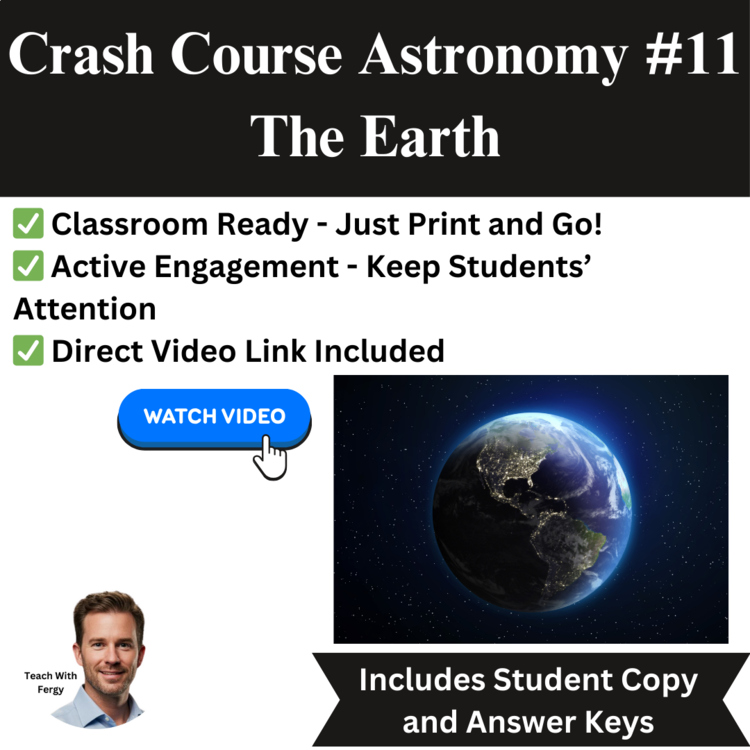 Crash Course ASTRONOMY #11: The Earth | Space, Worksheet | Planets, Solar System