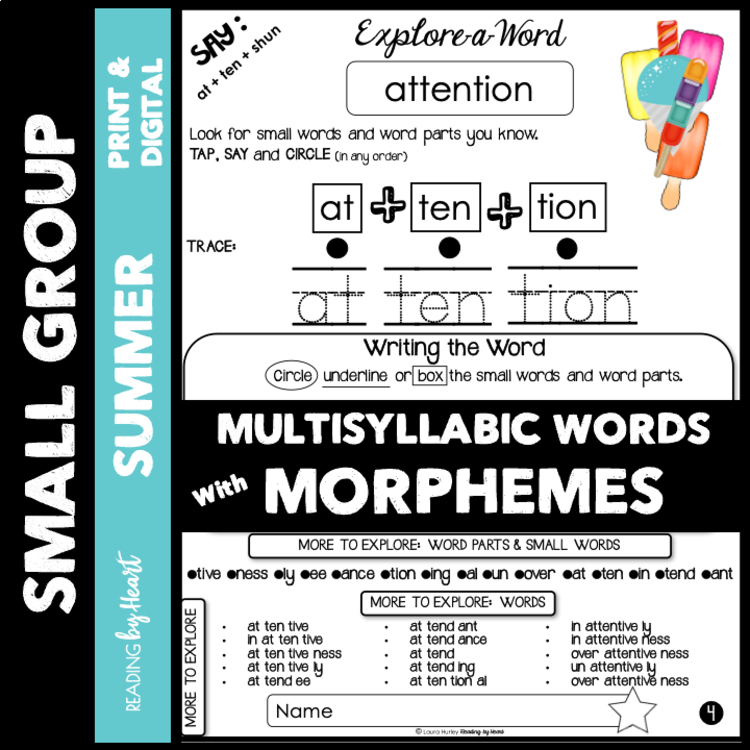 Morphology-Based Multisyllabic Word Decoding READING INTERVENTION BINDER Summer