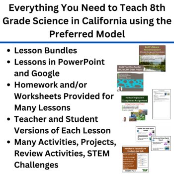 California 8th Grade Science Preferred Integrated Model Full Year Bundle | CAST, image 2