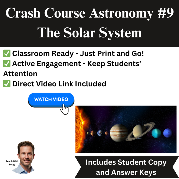 Crash Course ASTRONOMY #9: Our Solar System | Space, Worksheet | Planets, Moons