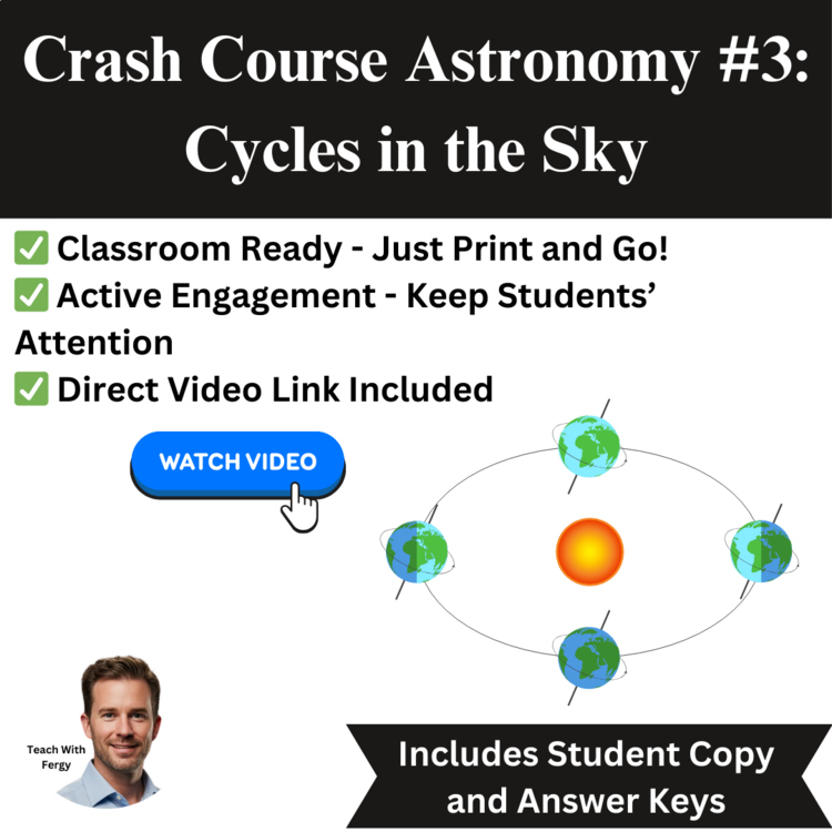 Crash Course ASTRONOMY #3: Cycles in the Sky | Space, Worksheet, Activity