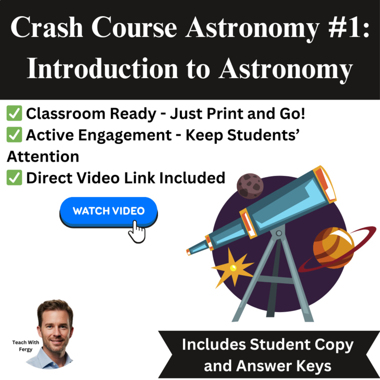 Crash Course ASTRONOMY #1: Introduction to Astronomy | Space Worksheet, Activity