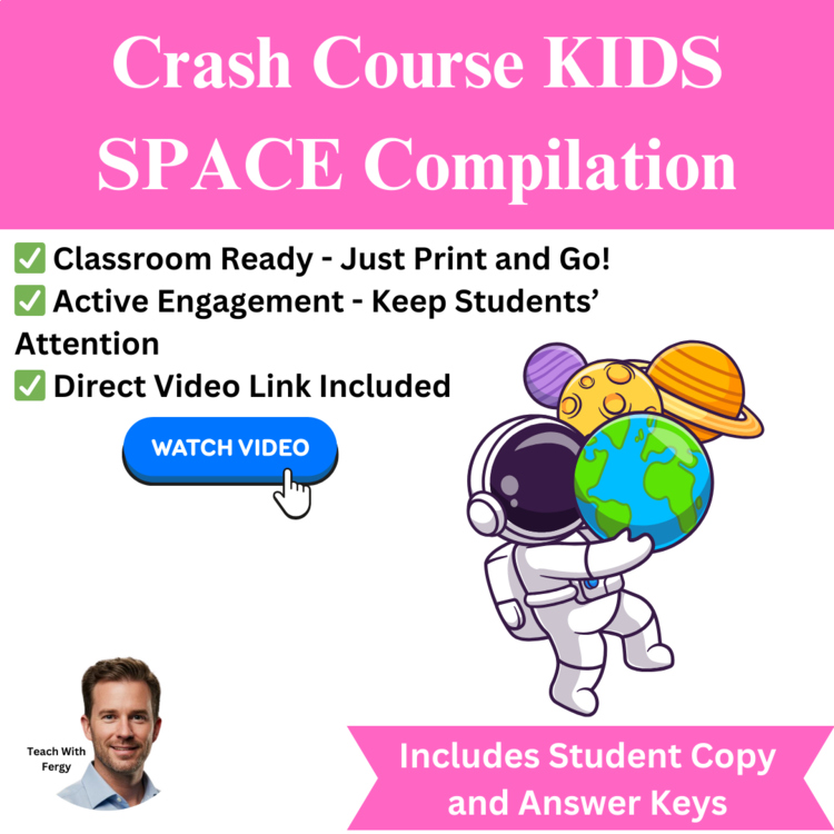 Crash Course KIDS: SPACE Video Compilation | Worksheet, Sub Plan, Constellations