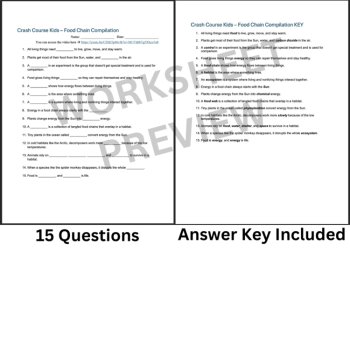 Crash Course KIDS Video Worksheets | 5 Episode Bundle | Worksheet, Sub Plan, image 3