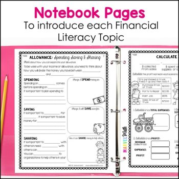 4th Grade Financial Literacy Unit - Fixed vs. Variable Expenses, Savings Plans, image 3
