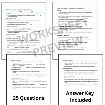 Crash Course KIDS: ENGINEERING Video Compilation | Worksheet, Sub Plan, Design, image 3