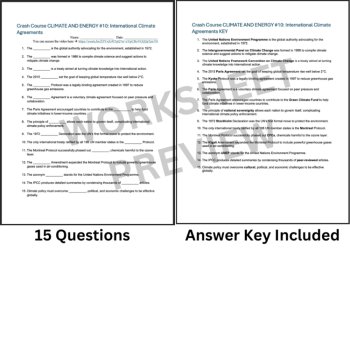 Crash Course CLIMATE & ENERGY #10: International Climate Agreements | Worksheet, image 3