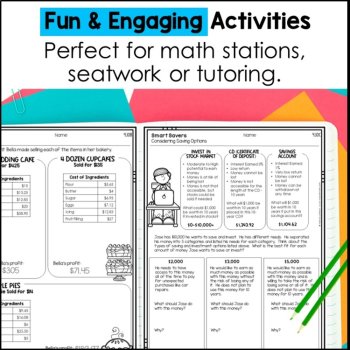 4th Grade Personal Financial Literacy Worksheets, image 2